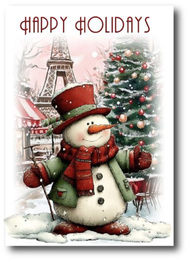 Snowman in Paris